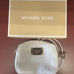 Michael Kors White Crossbody Camera Bag